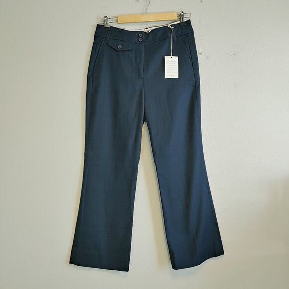 J. Crew High-Waisted Kickout Crop Pant in Grasscloth Sustainable Summer Sz 4 - Picture 1 of 10